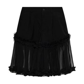 Comme Des Gar&ccedil;ons Shorts van gecombineerde stof - Dames - Korte broeken - Zwart - Maat: XS Wol