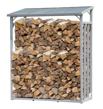 Quick-Star Quick-star - Aluminium Kaminholzregal 130 X 70 X 185 Cm Garten Kaminholzunterstand 1,6 M&sup3; Kaminholzlager Stapelhilfe Aussen