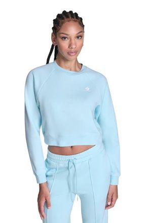Converse Star Chevron Cropped Crewneck in Rained Out at Nordstrom, Size X-Large