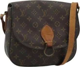 Louis Vuitton Vintage, unisex, Bruin, ONE Size, Leer, Pre-owned Monogram Canvas Shoulder Bag