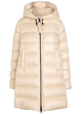 Moncler Suyenne Hooded Quilted Shell Parka - Beige - 1 (UK 10 / S)
