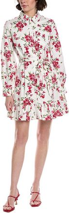 CeCe by Cynthia Steffe Collared Button-Down Ruffle Hem Mini Dress