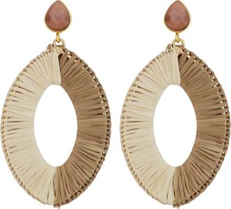 Panacea Raffia Marquise Earrings in Tan at Nordstrom Rack