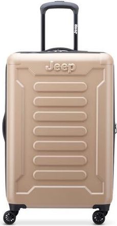 Jeep JH004C Checked-Medium 24 Inch Hardside Expandable Luggage with Spinner Wheels in Beige at Nordstrom