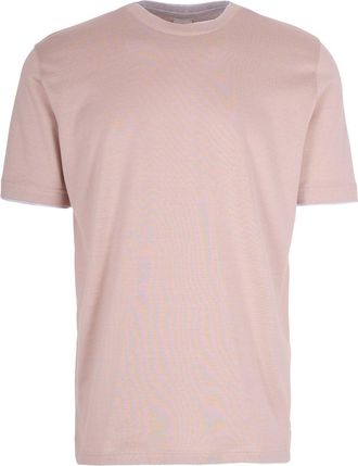 Eleventy Contrast Trim Crewneck T-Shirt