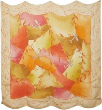Louis Vuitton Pre-owned Scarves, female, Beige, Size: ONE SIZE Pre-owned Canvas Scarf