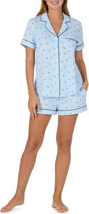 Kate Spade New York print short pajamas in Blue Stripe at Nordstrom, Size X-Small