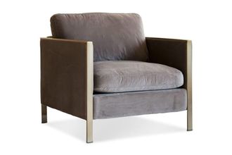 PIB Sillon de terciopelo gris