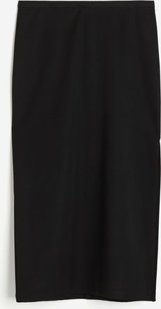 H&M S&auml;ulenjupe aus Twill - Schwarz