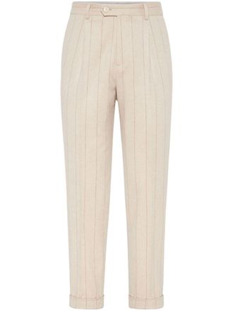 Brunello Cucinelli Broek met toelopende pijpen - Beige