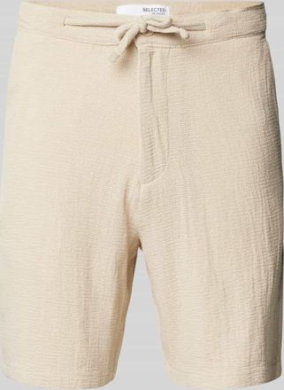 Selected Regular Fit Bermudas mit Strukturmuster Modell BRODY in Beige, Gr&ouml;&szlig;e XXL