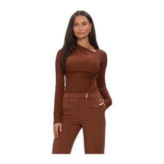 Aaiko Dames, Tops, Bruin, Maat: L Viscose