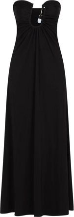 CHRISTOPHER ESBER Helix Crystal Ribbed Strapless Dress - Dames - Avondkleed - Zwart - 2XS - Polyester - Kleedjes