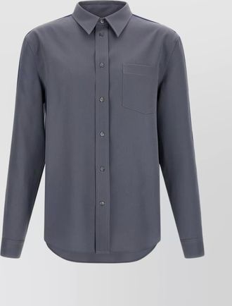 Marni wool shirt with button-down collar and pocket