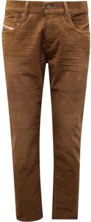 Diesel 2019 D-Strukt Velvet Broeken - Heren - Slim Fit Broeken - Bruin - W29 - Broeken