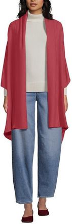 Lands End CashTouch Shawl Wrap in Soft Mojave Rose at Nordstrom