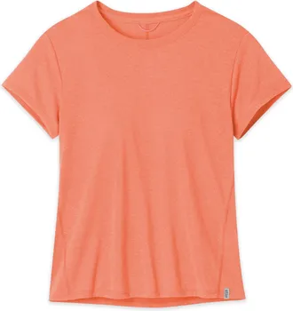 Stio | Womens Divide Tee Shirt Short Sleeve, Size Extra Small in Ember Heather | Cotton