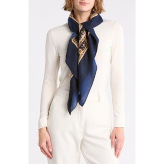 La Fiorentina Paisley Print Scarf in Navy at Nordstrom Rack