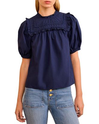 Ulla Johnson Adeline Puff Sleeve Top