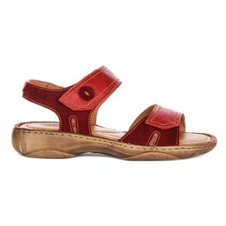 Josef Seibel Flat Sandals, female, Red, 6 UK, Red Womens Ankle Strap Sandals