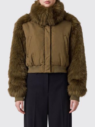 Fabiana Filippi Virgin Wool Blend Jacket with High Neck and Concealed Closure