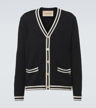 Valentino VLogo virgin wool cardigan