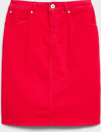 Contemporaine Womens Stretch denim miniskirt