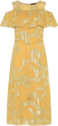 Bruuns Bazaar Ammandra BBZinnas Dress - Dames - Casual kleedjes - Geel - XL - Kleedjes