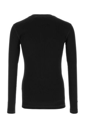 Dolce & Gabbana Ribbed Cotton T-Shirt - Black