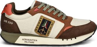 Aeronautica embroidered sneakers - Beige