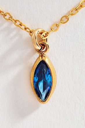 Set & Stones Marquise Birthstone Charm Necklace