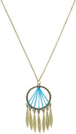 Olivia Welles Lauryl Pendant Necklace in Burnished Gold /Turquoise at Nordstrom Rack