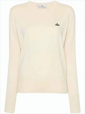 Vivienne Westwood Classic Crew Neck Sweater With Embroidered Emblem