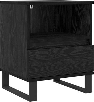 vidaXL Mueble Cama Roble Negro 40 X 35 X 50 Cm Madera De Ingenier&iacute;a Vidaxl