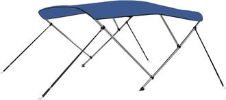 vidaXL Toldo Bimini De 3 Arcos Azul 183x180x137 Cm Vidaxl