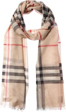 Burberry Check Wool & Silk-Blend Scarf