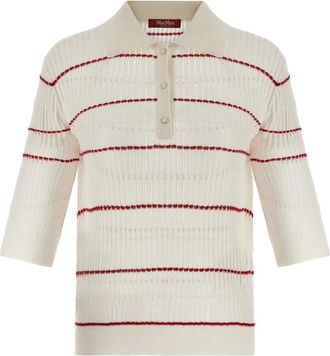 Max Mara Mstgallo Poloshirt - Dames - Polos - Veelkleurig - L - Wol - Tops