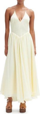 Bardot Arletha Halter Maxi Dress in Canary Yellow at Nordstrom Rack, Size 12