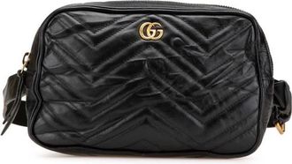 Gucci Pre-owned Belt Bags, female, Black, Size: ONE SIZE Pre-owned Quilted Leather Belt Bag
