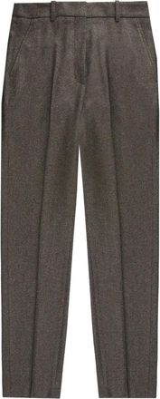 Incotex flannel trousers - women - Virgin Wool/Viscose/Elastane/Cotton - 42 - Brown
