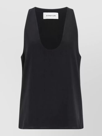 ARMARIUM silk sleeveless v-neck top