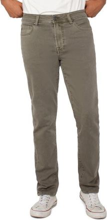 Liverpool L.A. Kingston Modern Slim Straight Leg Twill Pants in Pewter Green at Nordstrom, Size 38 X 30