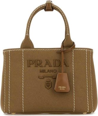Prada Camel Canvas Handbag