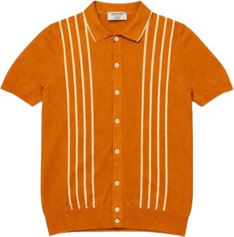 Gran Sasso Polo Shirts, male, Orange, Size: XL 338C Camicia