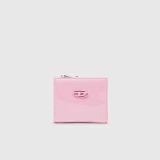 Diesel Bi-fold wallet in glossy PU - Small Wallets - Woman - Pink
