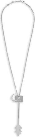 Paco Rabanne Zilveren sleutelhanger met strass - Dames - Kettingen - Grijs - ONE Size - Accessoires