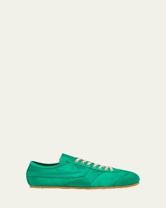 Dries Van Noten Mens Satin Low-Top Sneakers