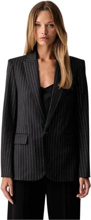 Zadig&Voltaire Valse Blazer - Dames - Blazers - Zwart - S - Wol - Jassen