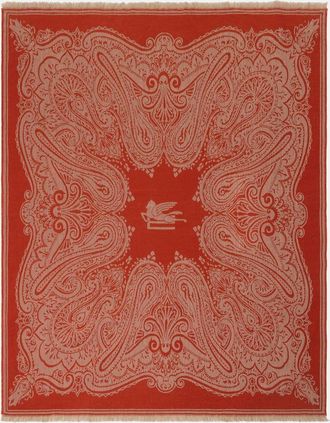 Etro Paisley wool jacquard throw