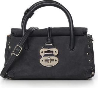 Zanellato Dotta Zashmere - Dames - Tassen - Zwart - Maat: ONE Size Leer